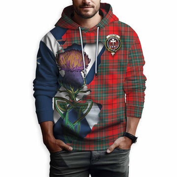 Tartan Vibes Clothing Cheyne Tartan Family Crest Hoodie Scottish Thistle Celtic Inspired