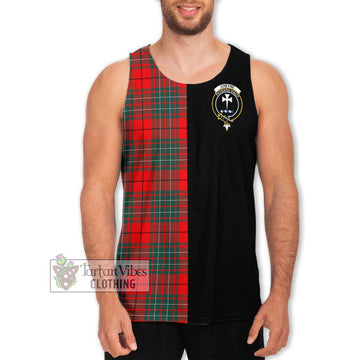 Cheyne Tartan Men's Tank Top with Family Crest and Half Of Me Style Men - Tartan Vibes Clothing