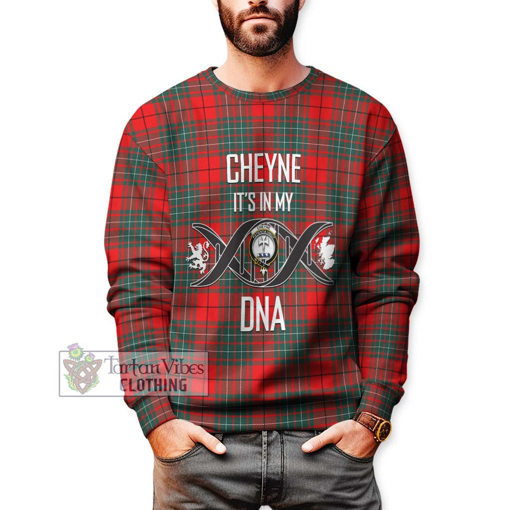 Cheyne Tartan Sweatshirt with Family Crest DNA In Me Style Unisex - Tartan Vibes Clothing