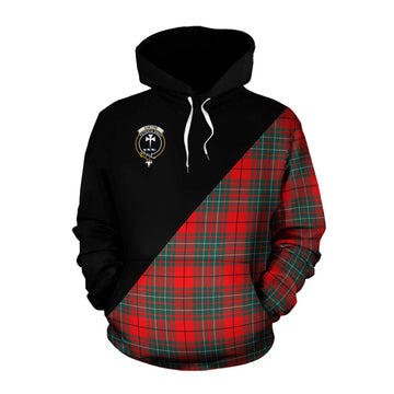 Cheyne Tartan Cotton Hoodie with Family Crest and Military Logo Style Pullover Hoodie XS - Tartan Vibes Clothing
