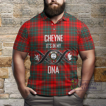 Cheyne Tartan Polo Shirt with Family Crest DNA In Me Style Kid - Tartan Vibes Clothing