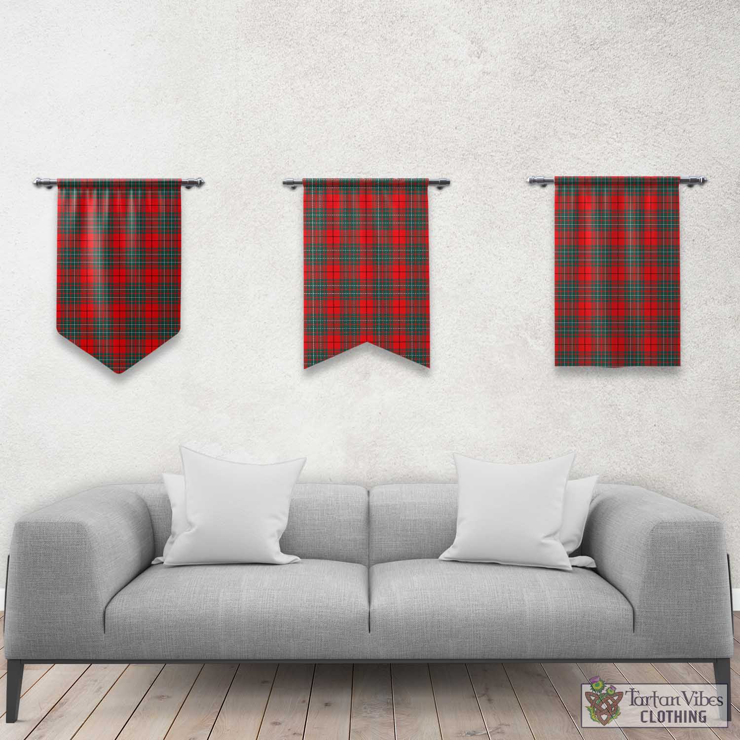 Cheyne Tartan Gonfalon, Tartan Banner Rectangle - Tartan Vibes Clothing