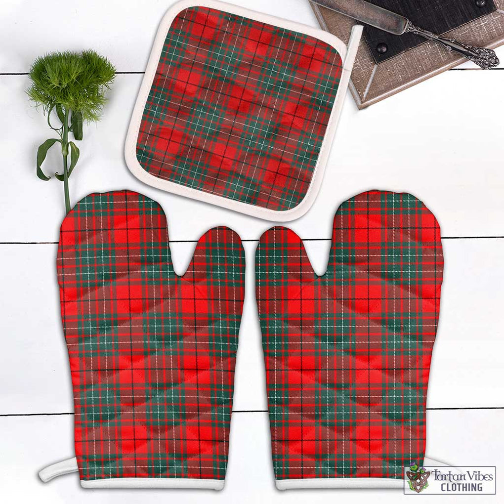 Cheyne Tartan Combo Oven Mitt & Pot-Holder Combo 2 Oven Mitt & 1 Pot-Holder Black - Tartan Vibes Clothing