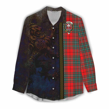 Cheyne Tartan Family Crest Women's Casual Shirt Alba Gu Brath Be Brave Lion Ancient Style Female - Tartan Vibes Clothing