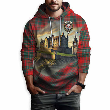Cheyne Tartan Family Crest Hoodie with Scottish Ancient Castle Style Pullover Hoodie - Tartan Vibes Clothing