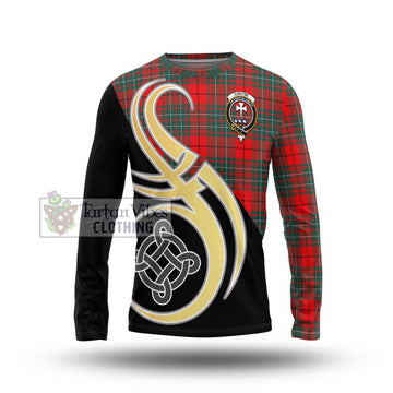 Cheyne Tartan Long Sleeve T-Shirt with Family Crest and Celtic Symbol Style Unisex - Tartan Vibes Clothing