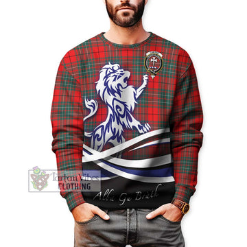 Cheyne Tartan Sweatshirt with Alba Gu Brath Regal Lion Emblem Unisex - Tartan Vibes Clothing