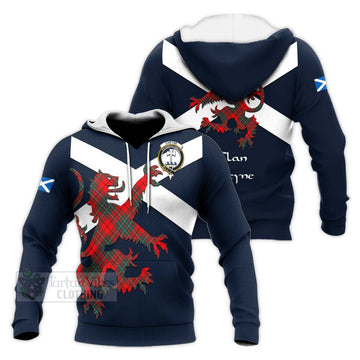Cheyne Tartan Lion Rampant Knitted Hoodie Proudly Display Your Heritage with Alba Gu Brath and Clan Name Unisex Knitted Pullover Hoodie - Tartan Vibes Clothing