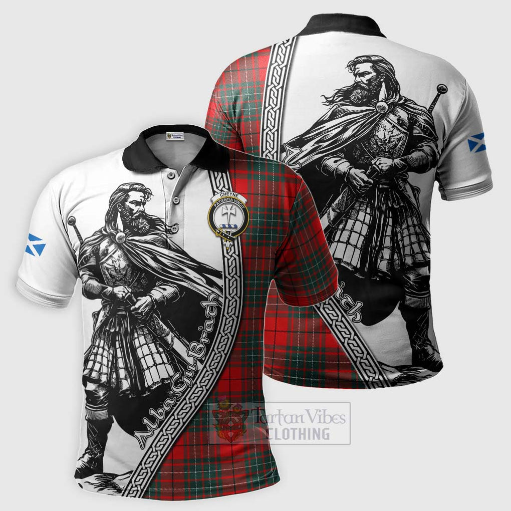 Cheyne Tartan Clan Crest Polo Shirt with Highlander Warrior Celtic Style Kid - Tartan Vibes Clothing