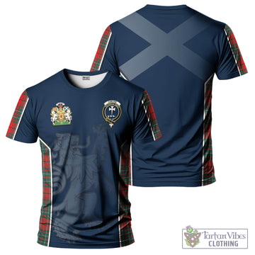 Cheyne Tartan T-Shirt with Family Crest and Lion Rampant Vibes Sport Style