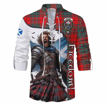 Tartan Vibes Clothing Cheyne Crest Tartan Ghillie Kilt Shirt Inspired by the Freedom of Scottish Warrior