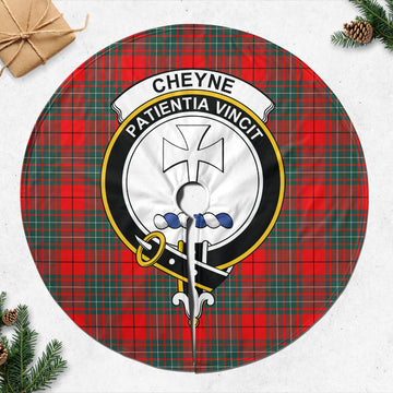 Cheyne Tartan Christmas Tree Skirt with Family Crest 47*47 inch - Tartan Vibes Clothing