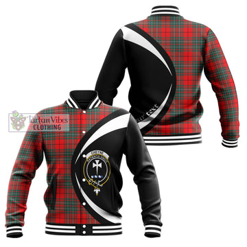 Cheyne Tartan Baseball Jacket with Family Crest Circle Style Unisex - Tartan Vibes Clothing