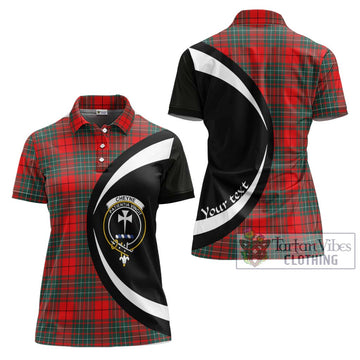 Cheyne Tartan Women's Polo Shirt with Family Crest Circle Style Women - Tartan Vibes Clothing