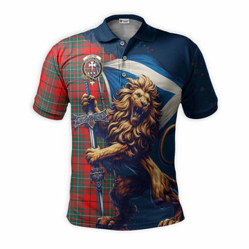 Cheyne Tartan Family Crest Men's Polo Shirt with Scottish Majestic Lion Kid - Tartan Vibes Clothing