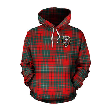 Cheyne Tartan Cotton Hoodie with Family Crest Celtic Skull Style Pullover Hoodie XS - Tartan Vibes Clothing