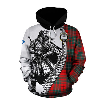 Cheyne Tartan Clan Crest Cotton Hoodie with Highlander Warrior Celtic Style Pullover Hoodie XS - Tartan Vibes Clothing