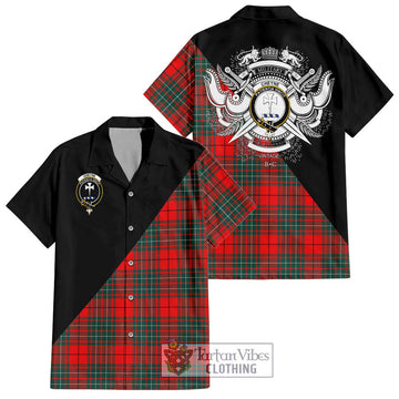 Cheyne Tartan Hawaiian Shirt with Family Crest and Military Logo Style Kid - Tartan Vibes Clothing