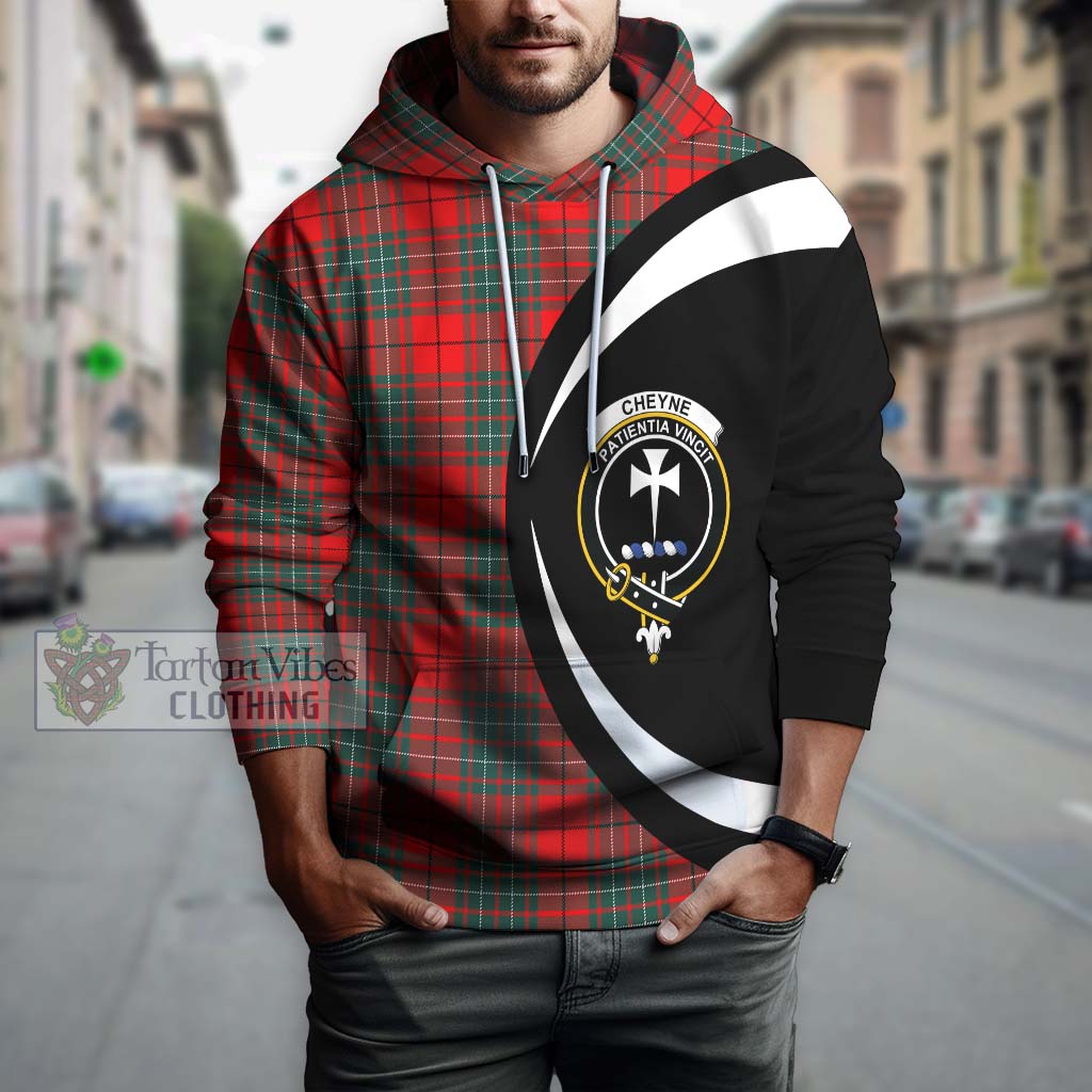 Cheyne Tartan Hoodie with Family Crest Circle Style Zip Hoodie - Tartan Vibes Clothing