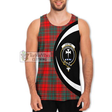 Cheyne Tartan Men's Tank Top with Family Crest Circle Style Men - Tartan Vibes Clothing