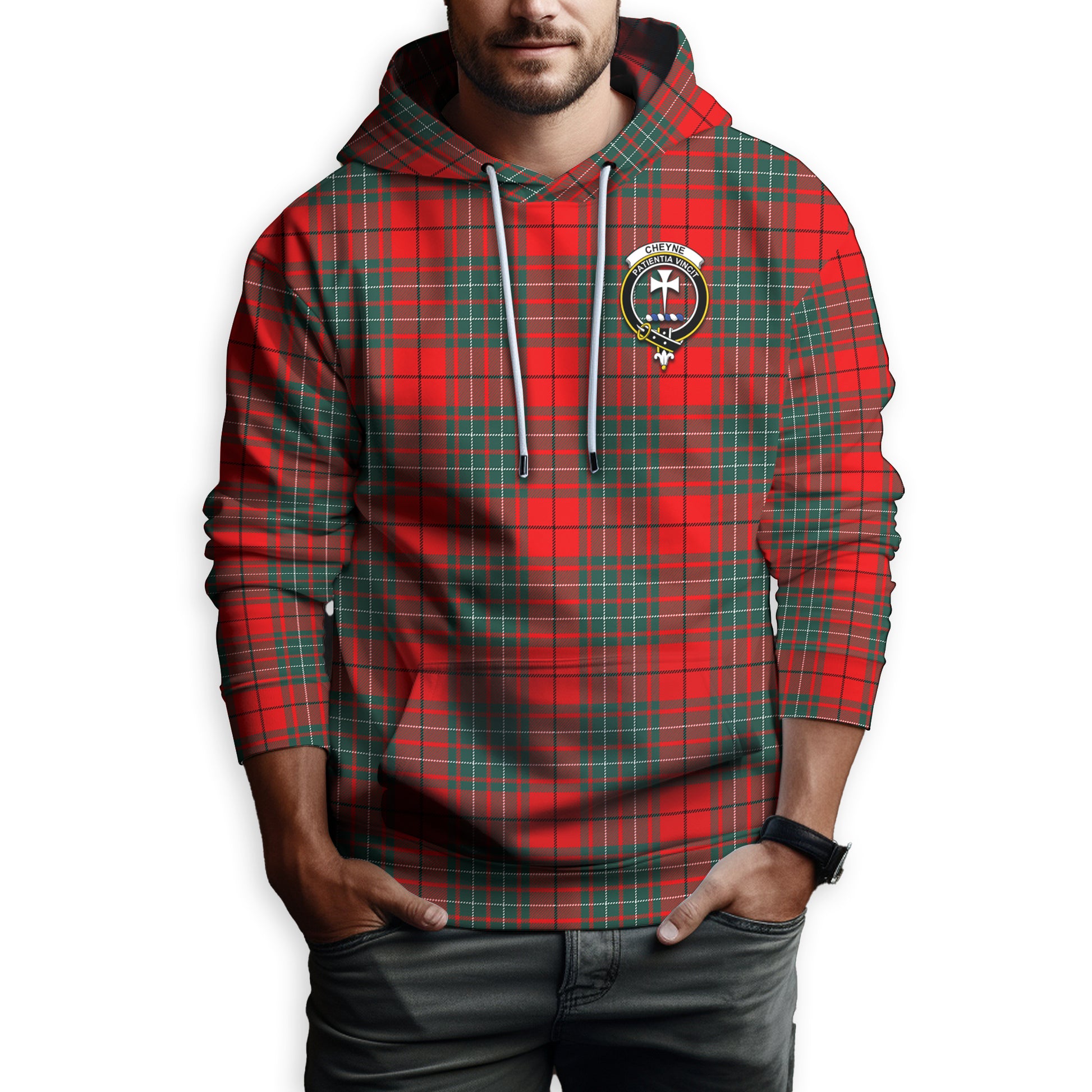Cheyne Tartan Hoodie with Family Crest Zip Hoodie - Tartan Vibes Clothing