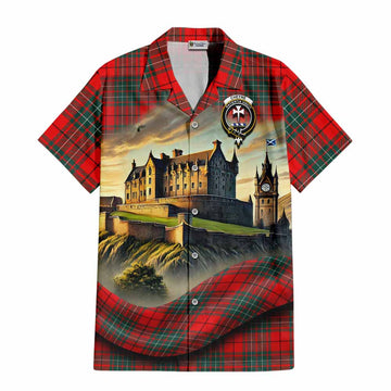 Cheyne Tartan Family Crest Hawaiian Shirt with Scottish Ancient Castle Style Kid - Tartan Vibes Clothing