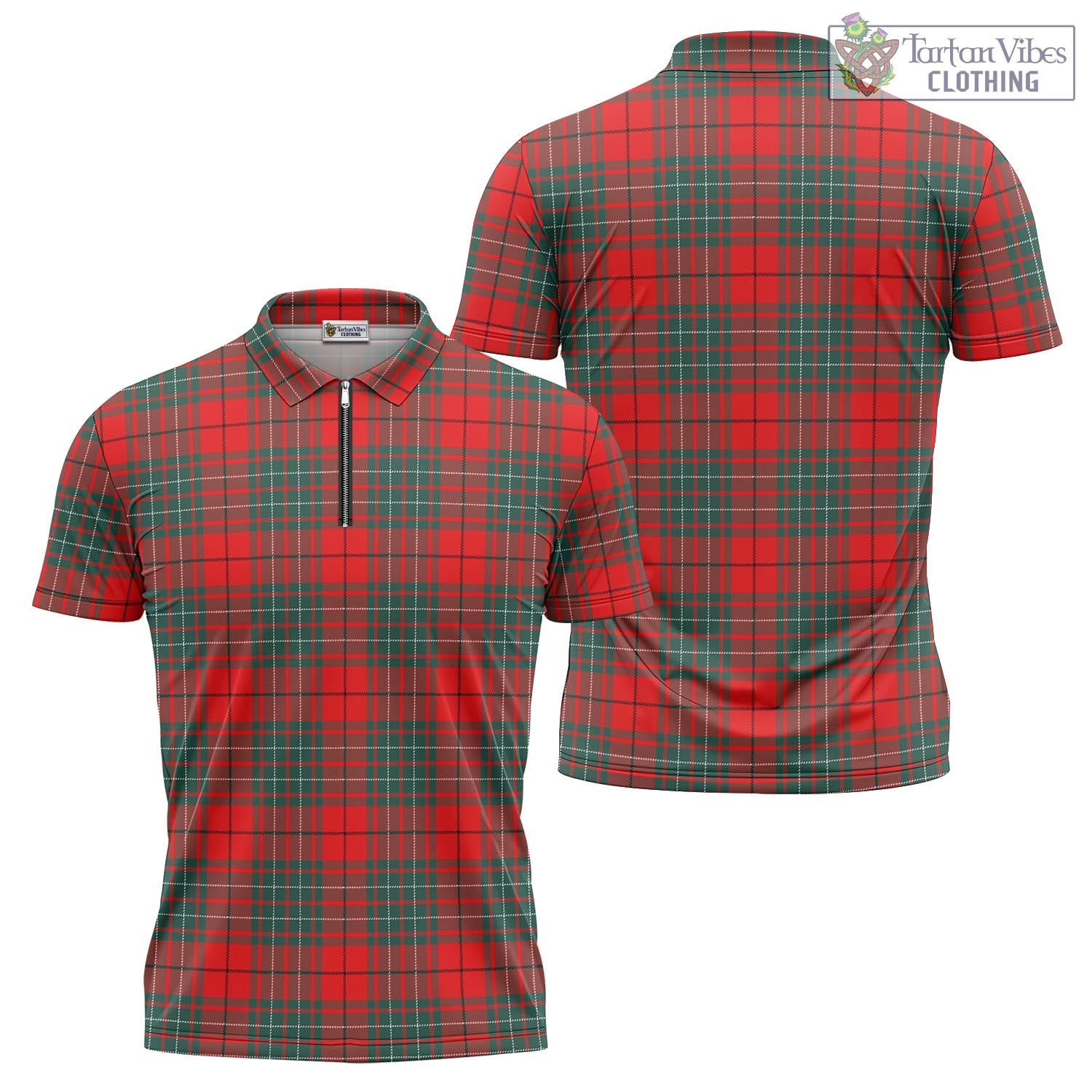 Cheyne Tartan Zipper Polo Shirt Unisex - Tartan Vibes Clothing