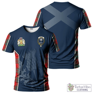Cheyne Tartan T-Shirt with Family Crest and Scottish Thistle Vibes Sport Style