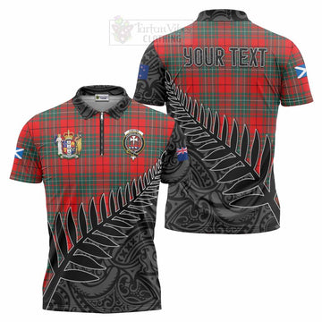 Cheyne Crest Tartan Zipper Polo Shirt with New Zealand Silver Fern Half Style Unisex - Tartan Vibes Clothing
