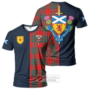 Cheyne Tartan T-Shirt Alba with Scottish Lion Royal Arm Half Style Kid's Shirt - Tartan Vibes Clothing