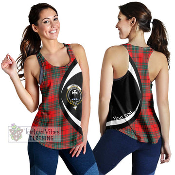 Cheyne Tartan Women's Racerback Tanks with Family Crest Circle Style 4XL - Tartan Vibes Clothing