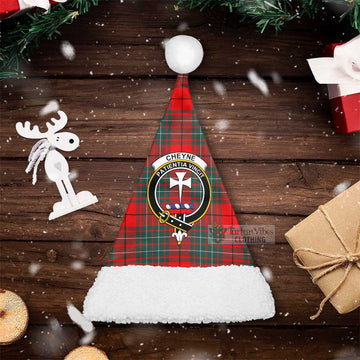 Cheyne Tartan Christmas Santa Hats with Family Crest Christmas Hat S 20.5in (52cm) - Tartan Vibes Clothing