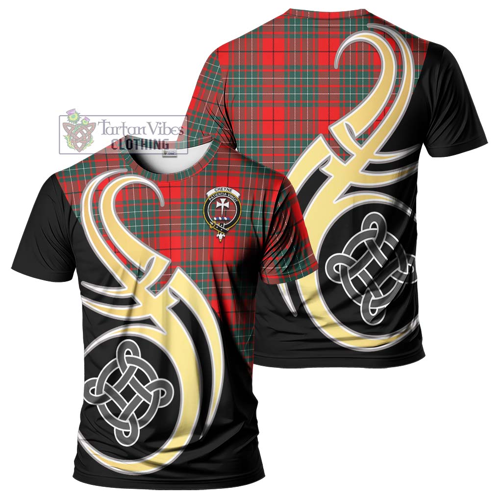 Cheyne Tartan T-Shirt with Family Crest and Celtic Symbol Style Kid's Shirt - Tartan Vibes Clothing