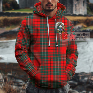 Cheyne Tartan Cotton Hoodie with Family Crest Zip Hoodie - Tartan Vibes Clothing