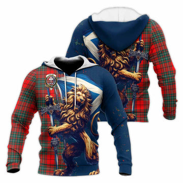 Cheyne Tartan Family Crest Knitted Hoodie with Scottish Majestic Lion Unisex Knitted Pullover Hoodie - Tartan Vibes Clothing