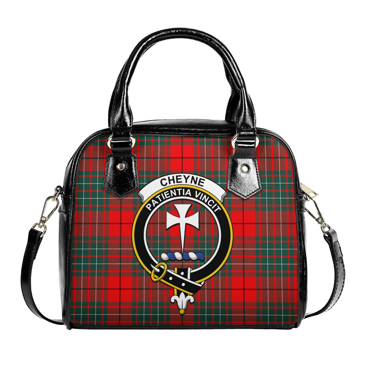 Cheyne Tartan Shoulder Handbags with Family Crest One Size 6*25*22 cm - Tartanvibesclothing