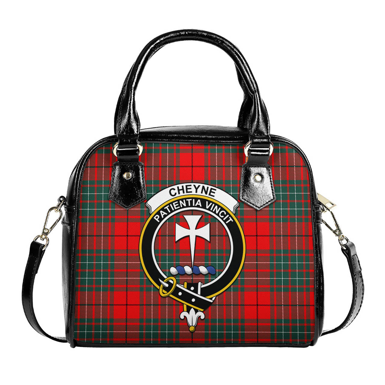 Cheyne Tartan Shoulder Handbags with Family Crest One Size 9*21*24 cm (3.54*8.27*9.45 inches) - Tartan Vibes Clothing