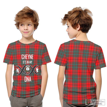 Cheyne Tartan Kid T-Shirt with Family Crest DNA In Me Style Youth XL Size14 - Tartan Vibes Clothing