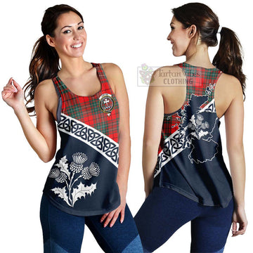 Cheyne Tartan Women's Racerback Tanks Featuring Thistle and Scotland Map 4XL - Tartan Vibes Clothing