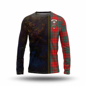 Tartan Vibes Clothing Cheyne Tartan Family Crest Long Sleeve T-Shirt Alba Gu Brath Be Brave Lion Ancient Style