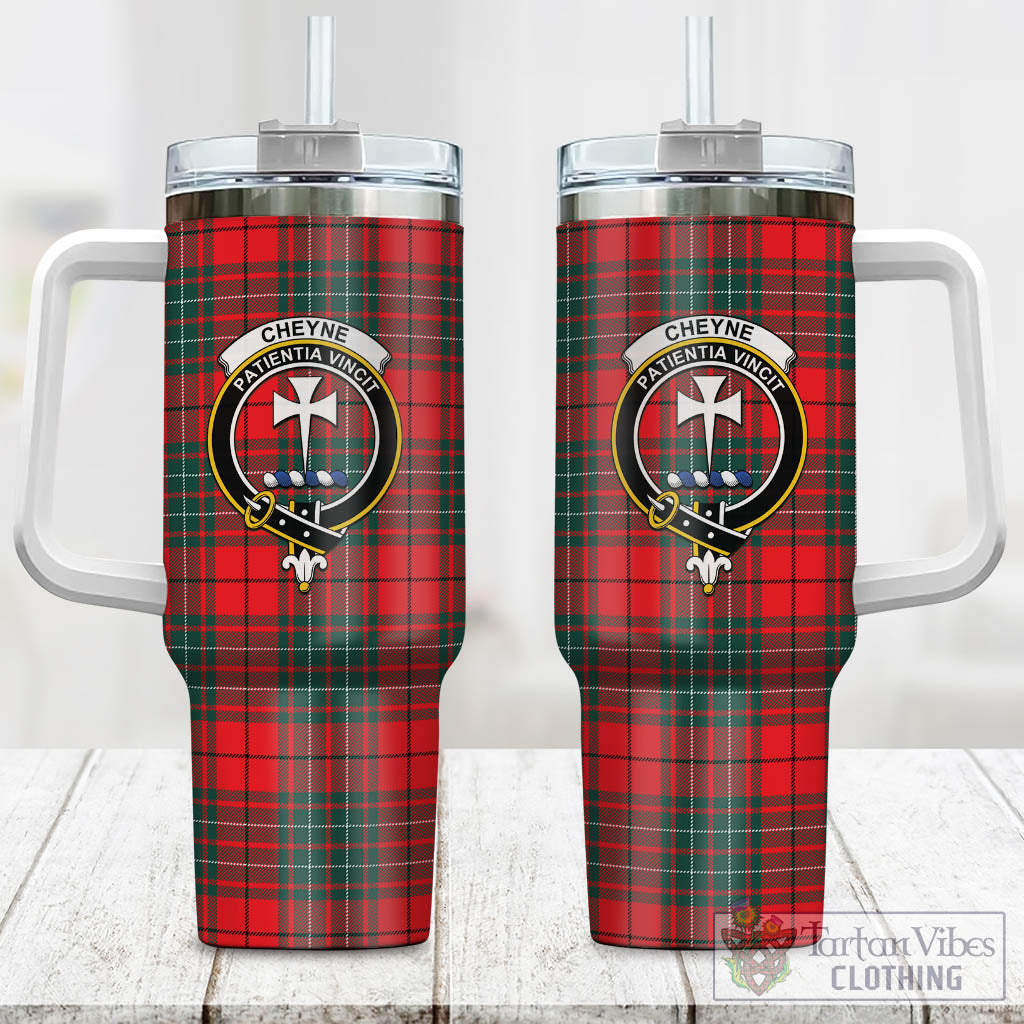Cheyne Tartan Tumbler with Handle with Family Crest One Size 40 OZ - Tartan Vibes Clothing