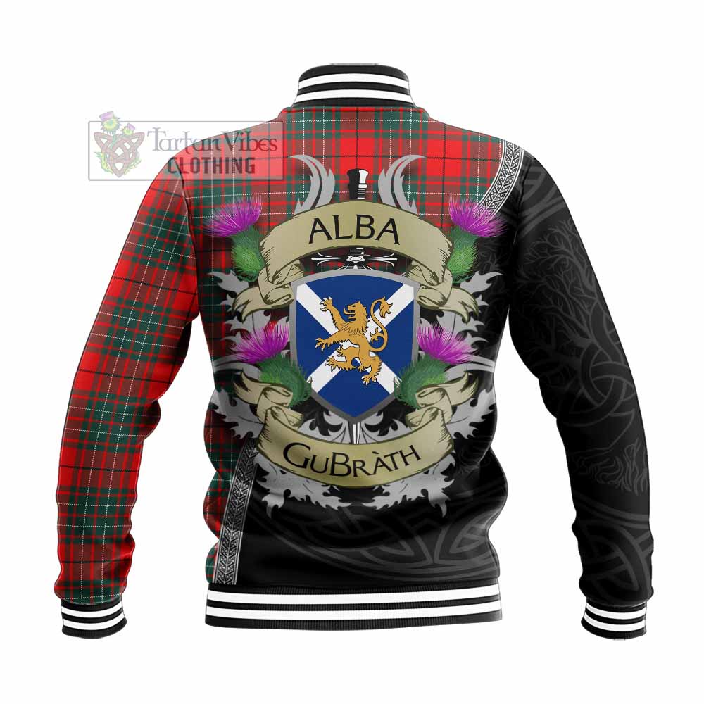 Cheyne Tartan Family Crest Baseball Jacket Lion Rampant Royal Thistle Shield Celtic Inspired - Tartan Vibes Clothing