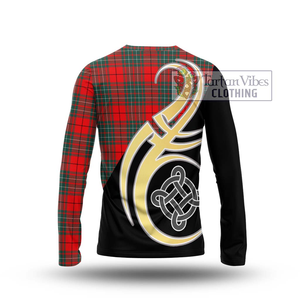 Cheyne Tartan Long Sleeve T-Shirt with Family Crest and Celtic Symbol Style - Tartan Vibes Clothing
