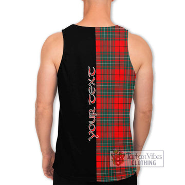Cheyne Tartan Men's Tank Top with Family Crest and Half Of Me Style - Tartan Vibes Clothing