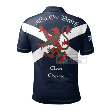 Cheyne Tartan Lion Rampant Polo Shirt Proudly Display Your Heritage with Alba Gu Brath and Clan Name - Tartan Vibes Clothing