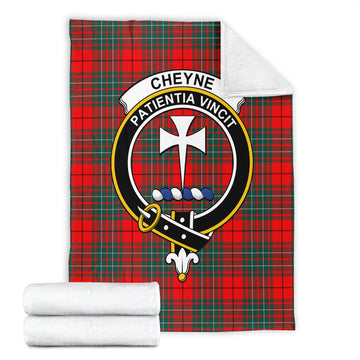 Cheyne Tartan Blanket with Family Crest