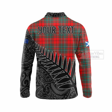 Cheyne Crest Tartan Long Sleeve Polo Shirt with New Zealand Silver Fern Half Style - Tartan Vibes Clothing