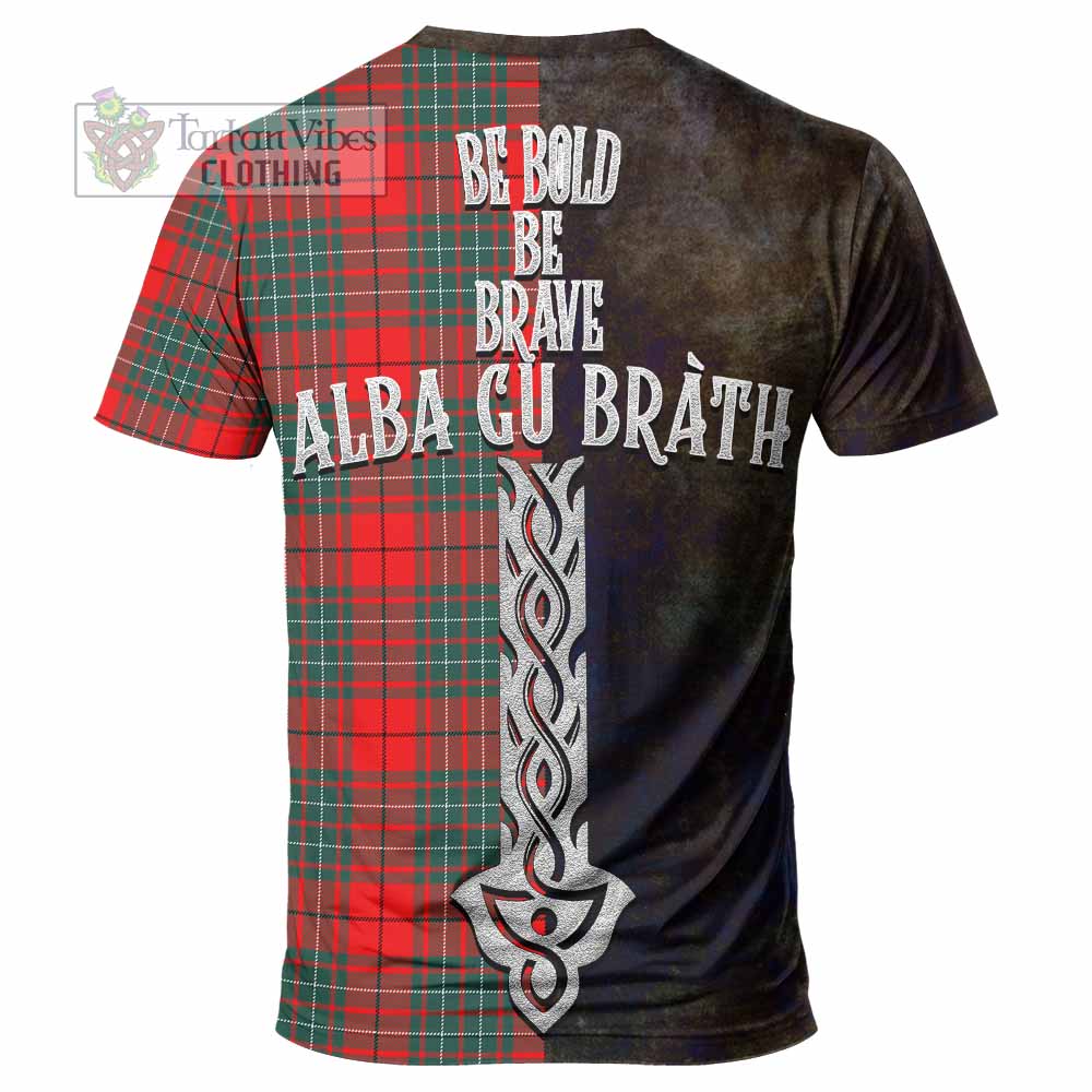 Cheyne Tartan Family Crest T-Shirt Alba Gu Brath Be Brave Lion Ancient Style - Tartan Vibes Clothing