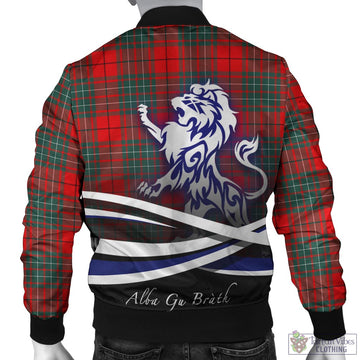 Cheyne Tartan Bomber Jacket with Alba Gu Brath Regal Lion Emblem - Tartan Vibes Clothing