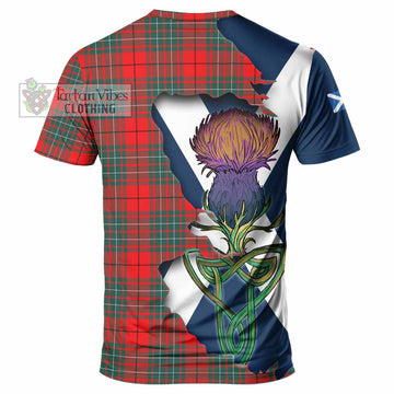 Tartan Vibes Clothing Cheyne Tartan Family Crest T-Shirt Scottish Thistle Celtic Inspired